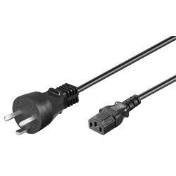 Microconnect PE120418 power cable Black 1.8 m Power plug type K C13 coupler