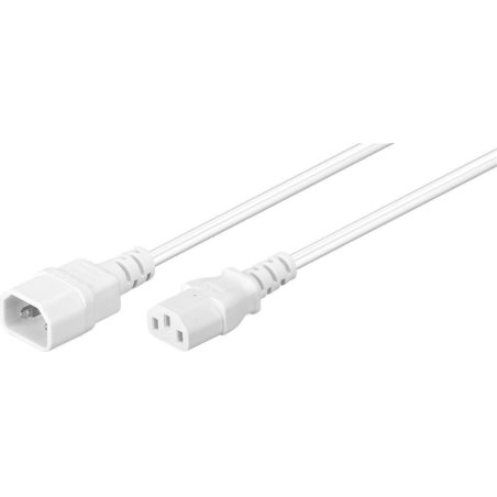 Power Cord C13-C14 0.5m White