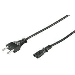 Microconnect PE030718 câble électrique Noir 1,8 m CEE7/16 Coupleur C7
