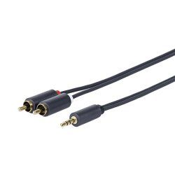 Vivolink PROMJRCA15 audio cable 15 m 3.5mm 2 x RCA Black