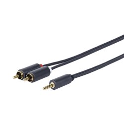 Vivolink PROMJRCA2.5 câble audio 2,5 m 3,5mm 2 x RCA Noir
