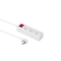 Microconnect GRU003W-SWITCH multiprise 1,5 m 3 sortie(s) CA Intérieure Blanc