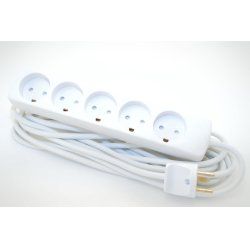 Mercodan 982150 multiprise 5 m 5 sortie(s) CA Blanc