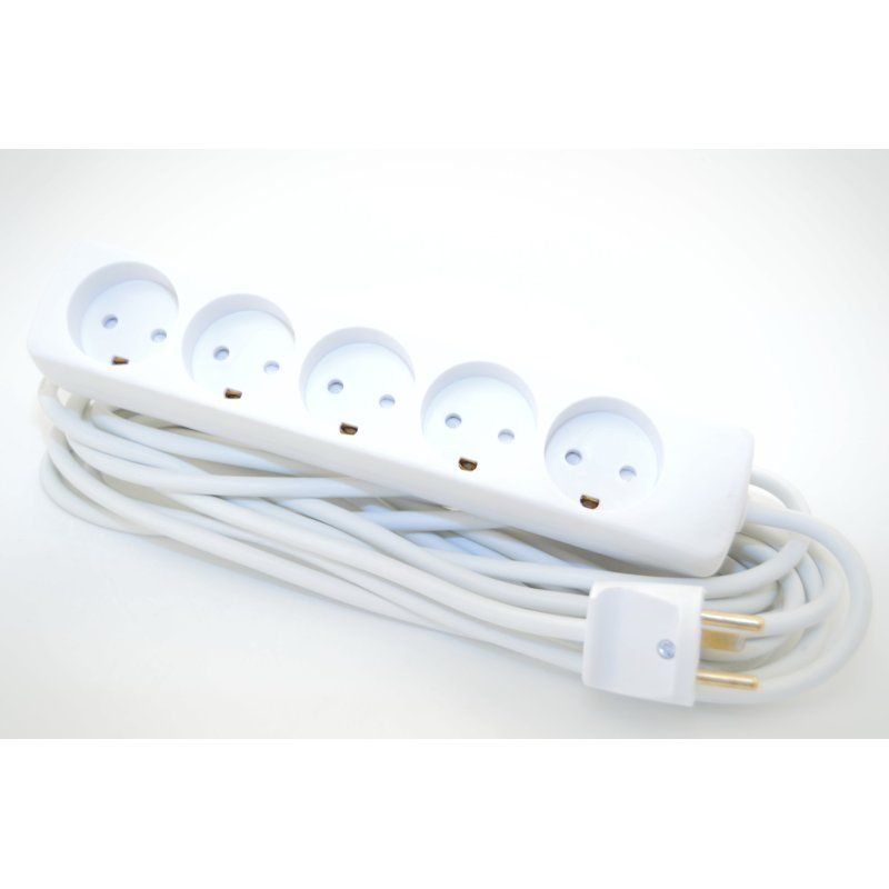 Mercodan 982150 power extension 5 m 5 AC outlet(s) White