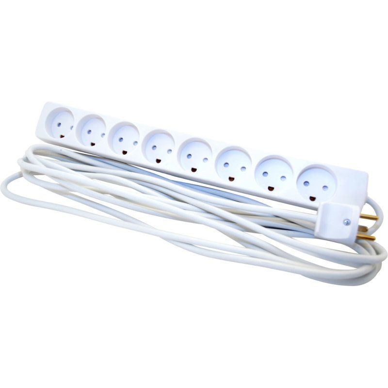 Microconnect GRU0085WDK power extension 5 m 8 AC outlet(s) Indoor White