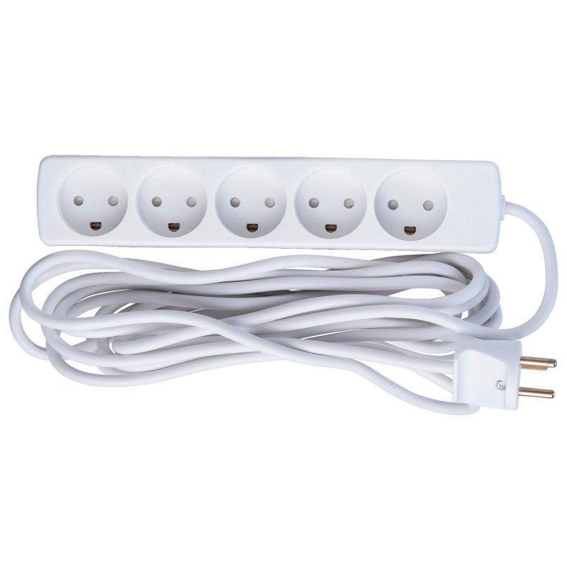 Microconnect GRU0055WDK power extension 5 m 5 AC outlet(s) Indoor White