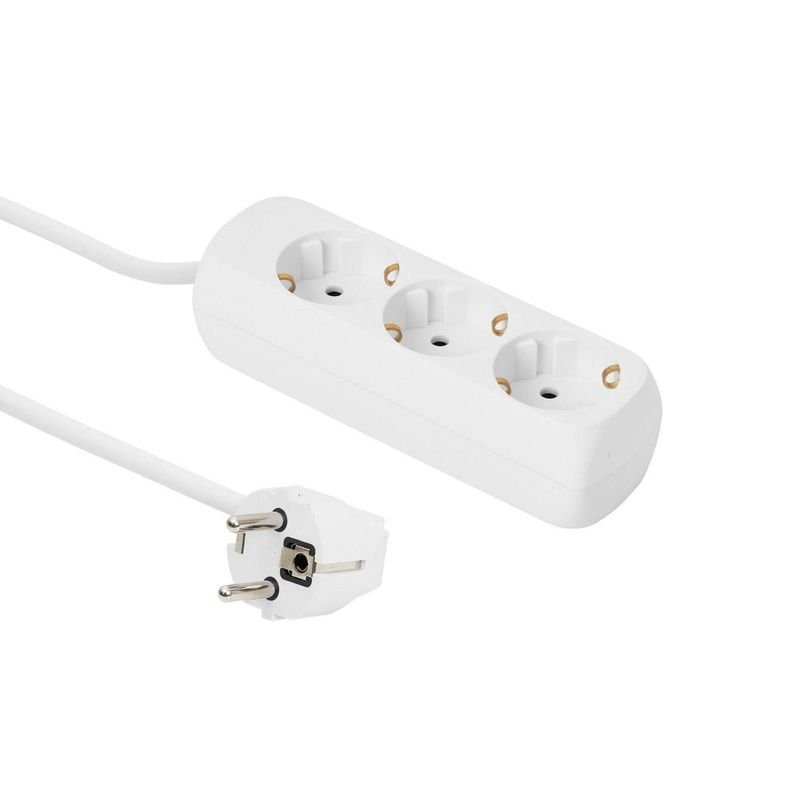 3-way Schuko Socket 3M White
