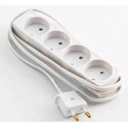 Microconnect GRUELU4H015 multiprise 1,5 m 4 sortie(s) CA Intérieure Blanc
