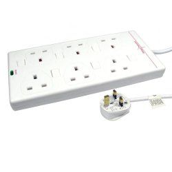 Microconnect GRU006WUK-SWITCH multiprise 2 m 6 sortie(s) CA Blanc