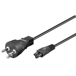 Microconnect PE120805 power cable Black 0.5 m Power plug type K C5 coupler