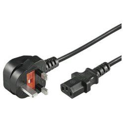 Microconnect PE090410 câble électrique Noir 1 m Prise d'alimentation type G Coupleur C13