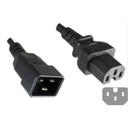Microconnect PE152018 power cable Black 1.8 m C20 coupler C15 coupler