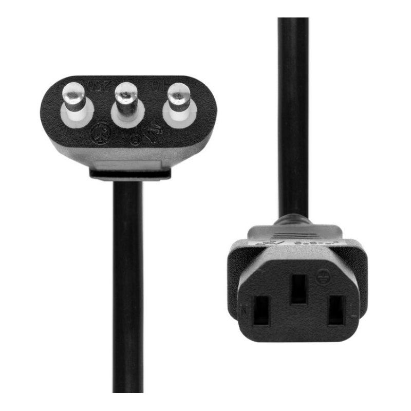 ProXtend Type L (Italy) to C13 Power Cord Black 3m