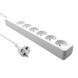 Danish Power Strip 6-way 1M