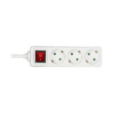 Deltaco GT-116D multiprise 5 m 3 sortie(s) CA Intérieure Blanc