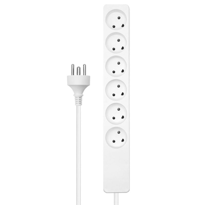 Microconnect MC-GRU0610DKW power extension 10 m 6 AC outlet(s) Indoor White