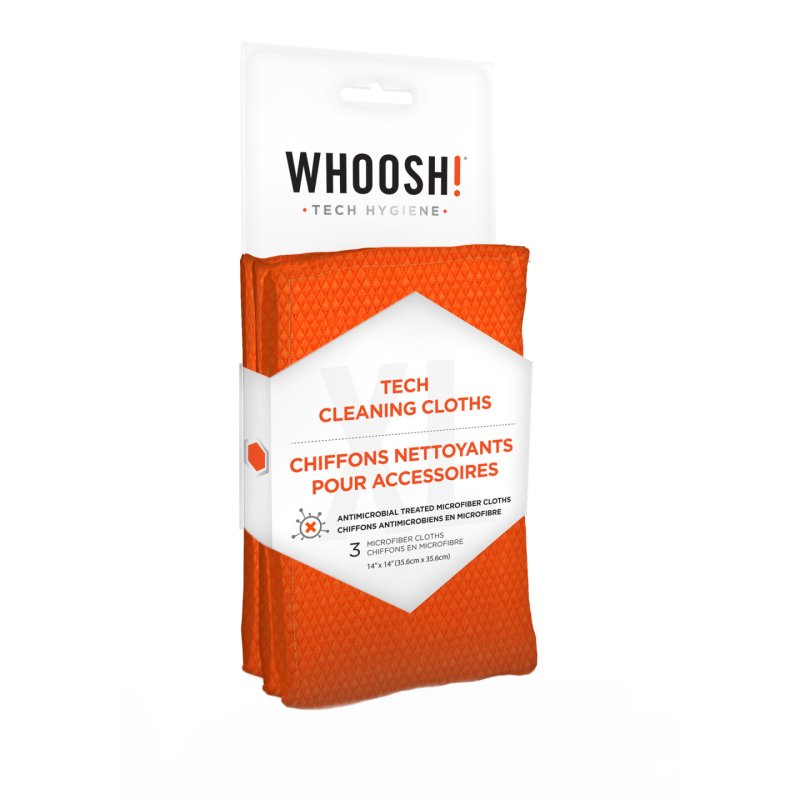 WHOOSH! Tech Cleaning Cloths Mobile/smartphone Lingettes de nettoyage d'équipement électronique