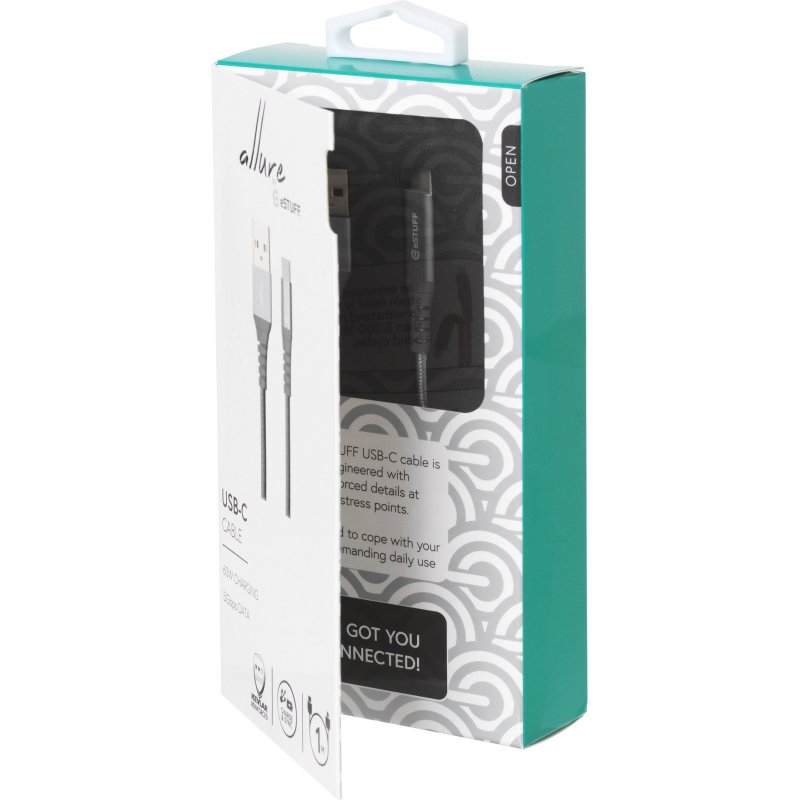 USB-C - A Cable 1m Grey