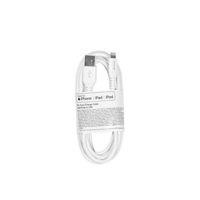 eSTUFF ES601301-BULK câble Lightning 3 m Blanc