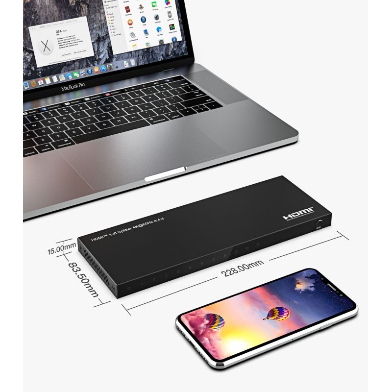 Microconnect MC-HDMISPLITTER0108-4K video splitter