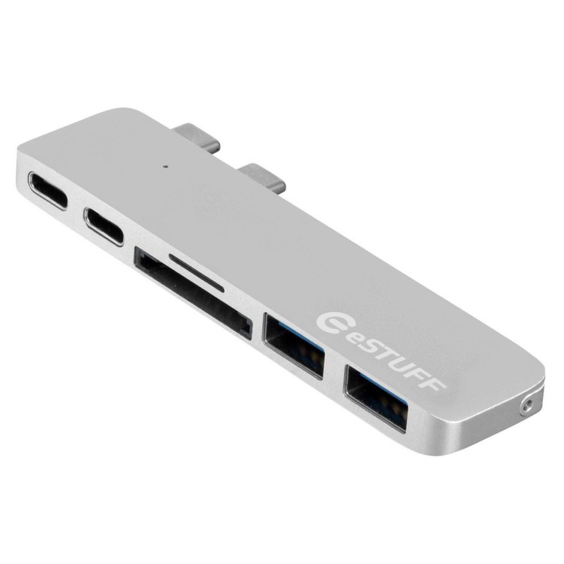 eSTUFF ES84122-SILVER laptop dock/port replicator USB 3.2 Gen 1 (3.1 Gen 1) Type-C