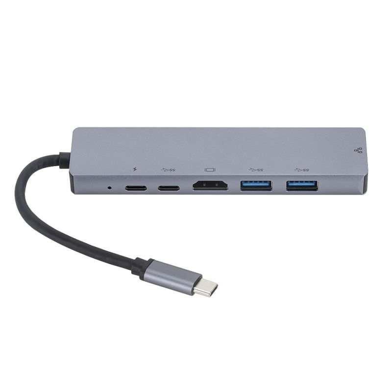 eSTUFF ES623012 laptop dock/port replicator USB 3.2 Gen 1 (3.1 Gen 1) Type-C Grey