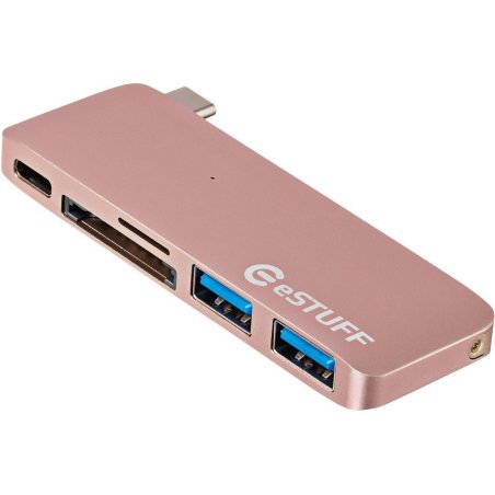 eSTUFF ES84121-ROSE station d'accueil USB 3.2 Gen 2 (3.1 Gen 2) Type-C Or rose