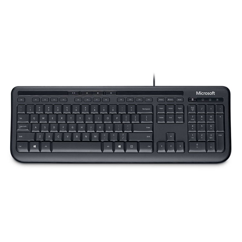 Microsoft Wired 600 keyboard Office USB QWERTY US English Black