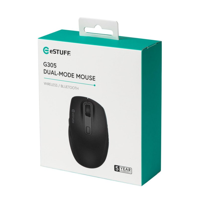 eSTUFF GLB214002 mouse Office Right-hand RF Wireless Bluetooth IR LED 1800 DPI