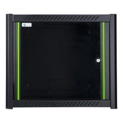 LOGON RWM09U56BL rack cabinet 9U Wall mounted rack Black