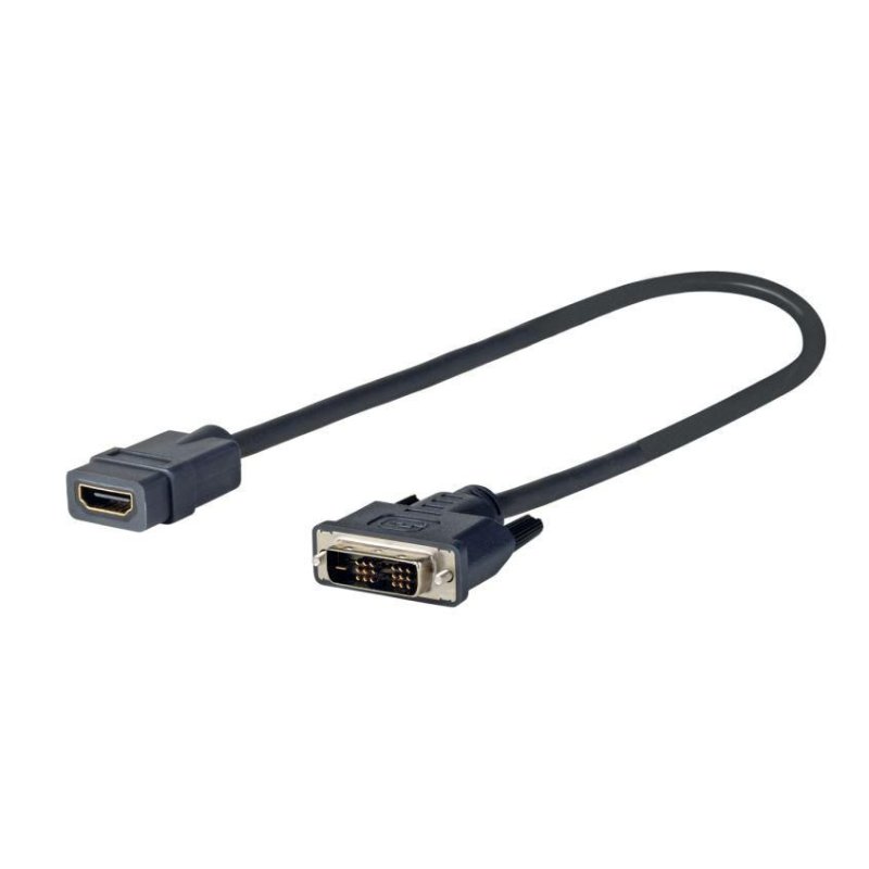 Vivolink PRODVIADAPHDMI câble vidéo et adaptateur 0,2 m DVI-D HDMI Noir