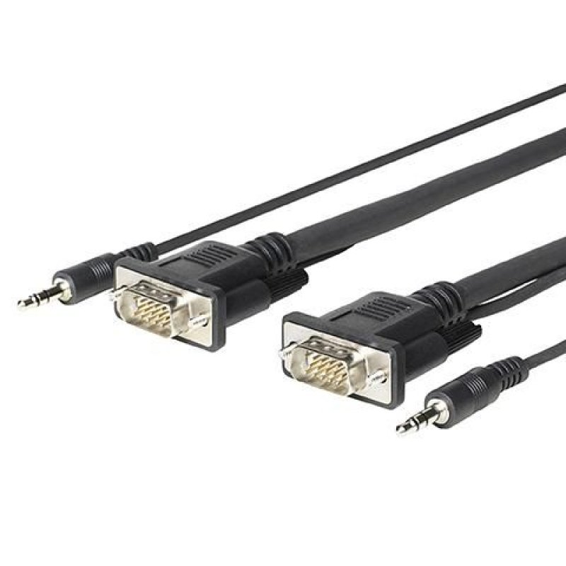 Vivolink PROVGAMCS1.8 câble vidéo et adaptateur 1,8 m VGA (D-Sub) 3,5 mm Noir