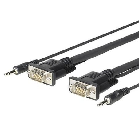 Vivolink PROVGAMCS1.8 câble vidéo et adaptateur 1,8 m VGA (D-Sub) 3,5 mm Noir