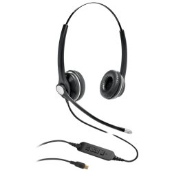 eSTUFF GLB240450 headphones/headset Wired Head-band Office/Call center USB Type-C Bluetooth Black