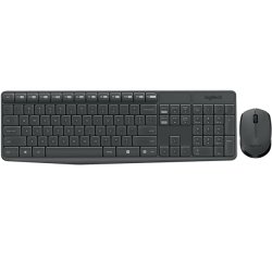 Logitech MK235 Wireless and Mouse Combo keyboard Mouse included Universal RF Wireless Greek Grey
