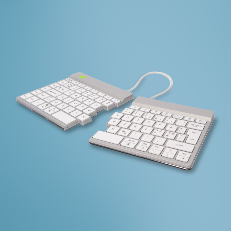R-Go Tools Clavier ergonomique R-Go Split Break avec logiciel de pause, clavier divisé, QWERTY (NORDIC), bluetooth,