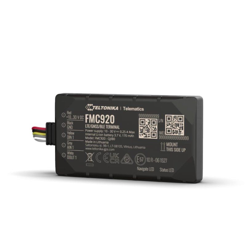 Teltonika FMC920-QKIB0 Universel Dispositif GPS Noir