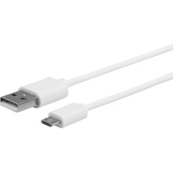 eSTUFF ES603007 USB cable USB 2.0 1 m USB A Micro-USB B White