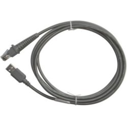 USB cable, straight, grey, 2m