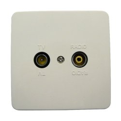 Wall outlet TV/Radio finish.