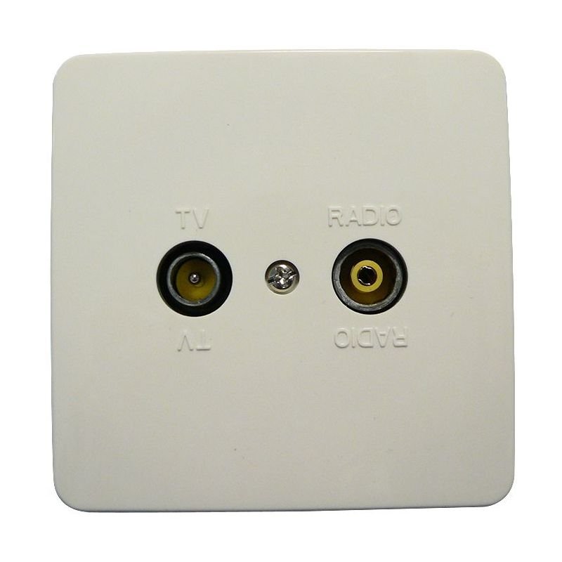 Wall outlet TV/Radio finish.