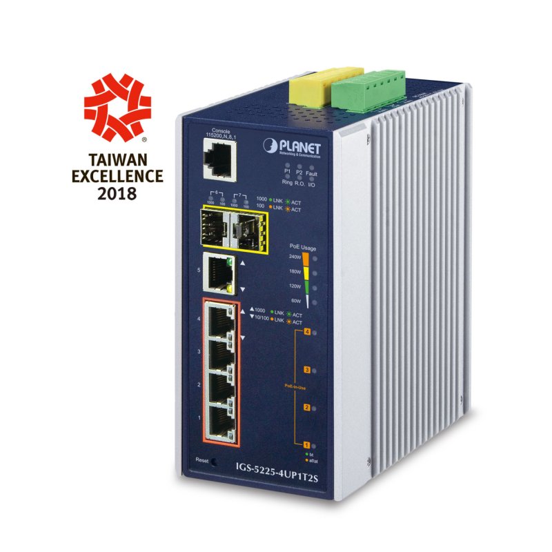 PLANET IGS-5225-4UP1T2S commutateur réseau Géré L2 Gigabit Ethernet (10/100/1000) Connexion Ethernet, supportant