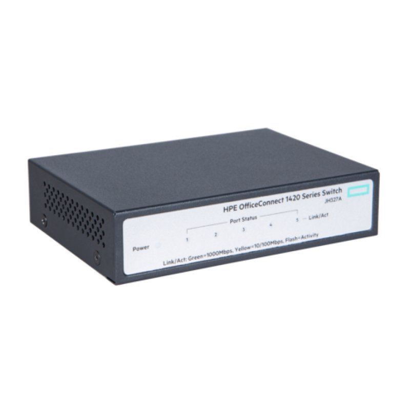 HPE OfficeConnect 1420 5G Unmanaged L2 Gigabit Ethernet (10/100/1000) 1U Grey