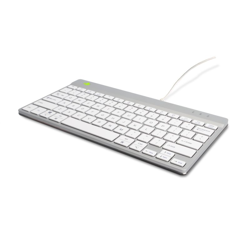 R-Go Tools Ergonomic keyboard R-Go Compact Break, compact keyboard with break software, QWERTY (US), wired, white
