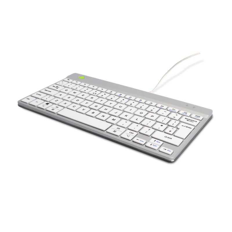 R-Go Tools Ergonomic keyboard R-Go Compact Break, compact keyboard with break software, QWERTY (UK), wired, white