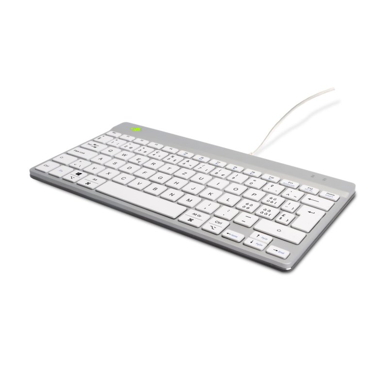 R-Go Tools Ergonomic keyboard R-Go Compact Break, compact keyboard with break software, QWERTZ (CH), wired, white