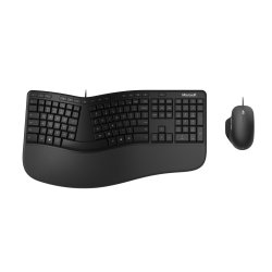 Microsoft Ergonomic Desktop clavier Souris incluse Bureau USB QWERTY Nordique Noir