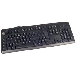 HP 672647-113 keyboard Office USB Swiss Black