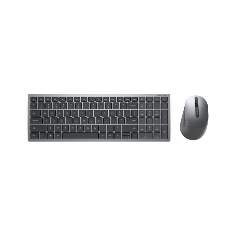 DELL KM7120W clavier Souris incluse Bureau RF sans fil Bluetooth QWERTY US International Gris, Titane