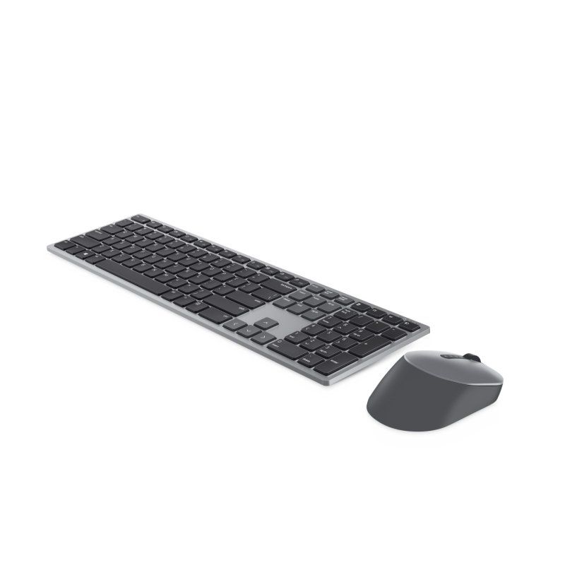 DELL KM7321W clavier Souris incluse Bureau RF sans fil Bluetooth QWERTY Nordique Gris, Titane